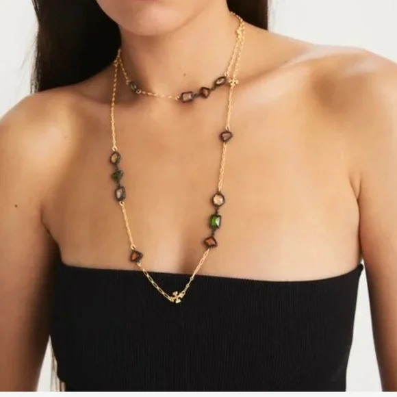 New Tory Burch ROXANNE DELICATE LONG NECKLACE - Picture 3 of 15